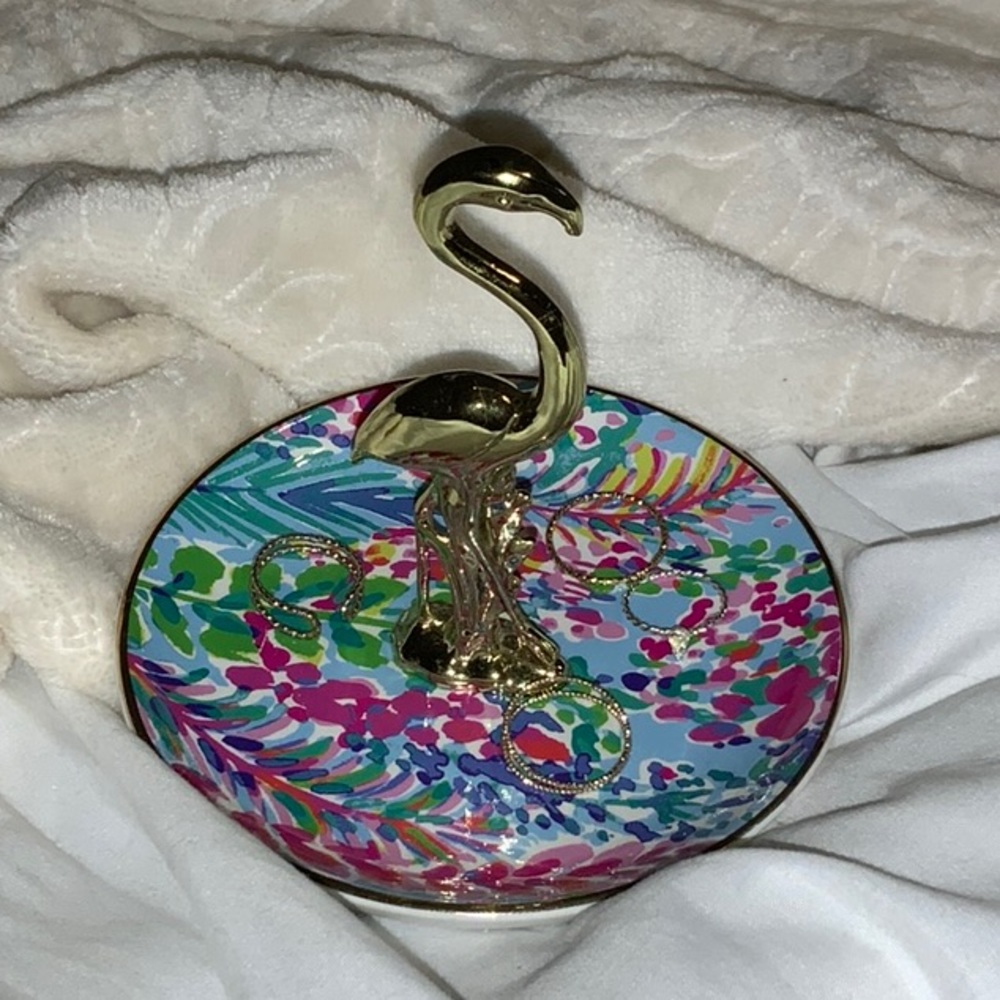 Lilly Pulitzer ring holder flamingo tray!